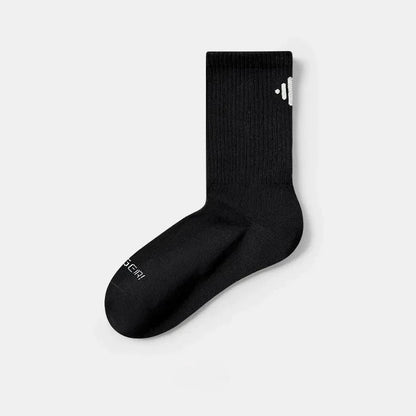 Classic Ribbed Cotton Blend Quarter  Socks(4 Pairs) - Black - EU39-44(US6-10) - image 3