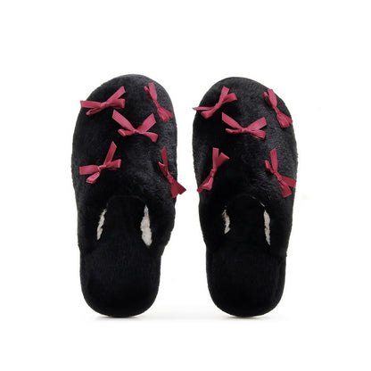 Plus Size Bow Plush Mule Slippers - image 3