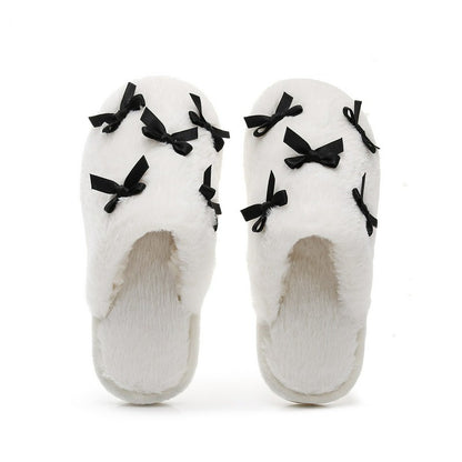 Plus Size Bow Plush Mule Slippers - image 6