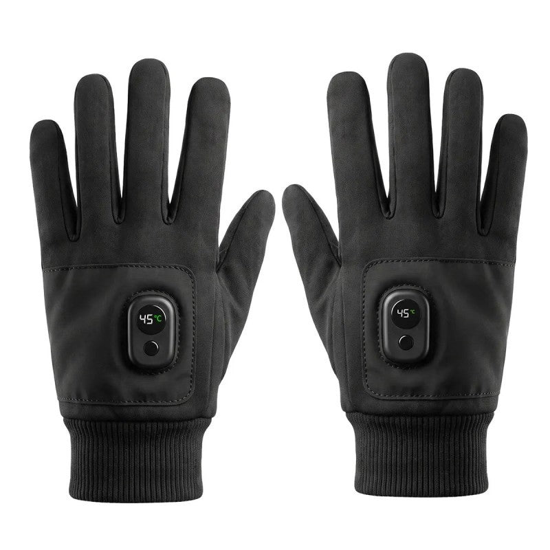 Smart Heated Winter Gloves - Black - One Size - image 0