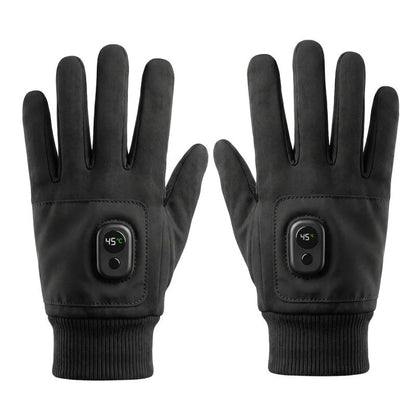 Smart Heated Winter Gloves - Black - One Size - image 0