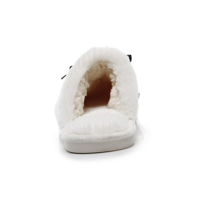 Plus Size Bow Plush Mule Slippers - image 8