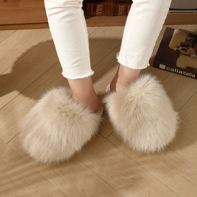 Plus Size Blush Plush Slippers - Khaki - EU44-45(US9-10) - image 5
