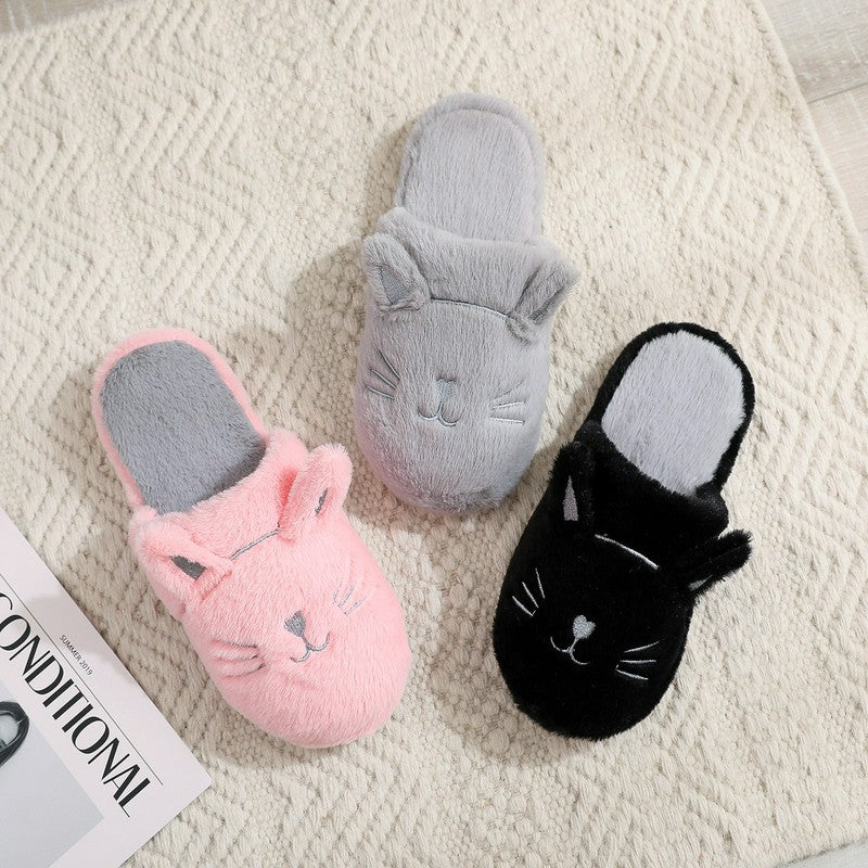 Cozy Cat Plush House Slippers - image 5