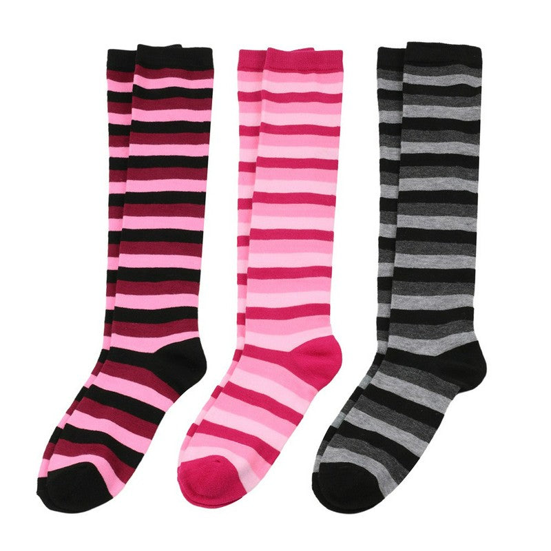 Soft Striped Knee High Socks (3 Pairs) - image 7