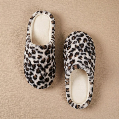 Cozy Leopard Plush Mule Slippers - image 8