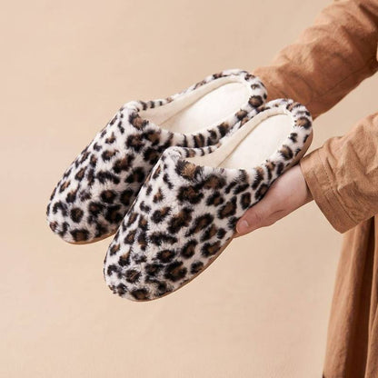 Cozy Leopard Plush Mule Slippers - image 5