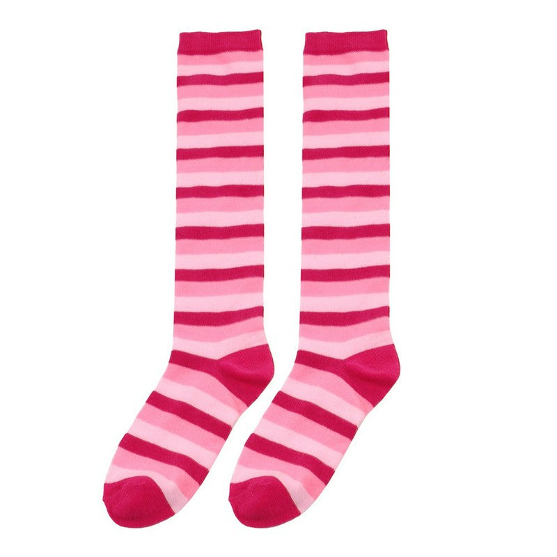 Soft Striped Knee High Socks (3 Pairs) - Light Pink - One Size - image 6