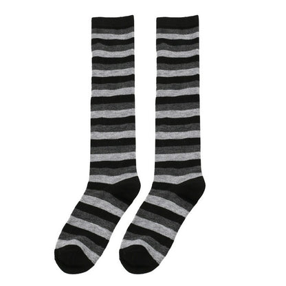 Soft Striped Knee High Socks (3 Pairs) - Dark Grey - One Size - image 4