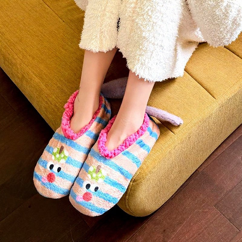 Tomato Blossom Coral Fleece Slipper Socks - image 3