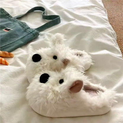 Cozy Puppy Plush House Slippers - image 5