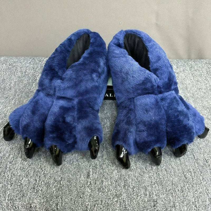 Monster Paw Plush House Slipper Socks - Royal Blue - EU36-42(US3-8.5) - image 7