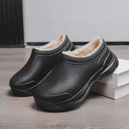 Cozy Plush Lined Slip On Winter Comfort Work Shoes - image 3