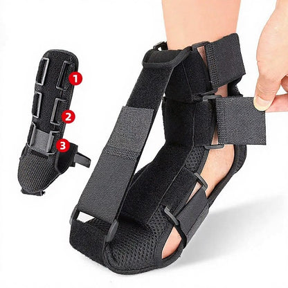 Breathable Open Heel Foot Drop Brace - Black - L - image 2