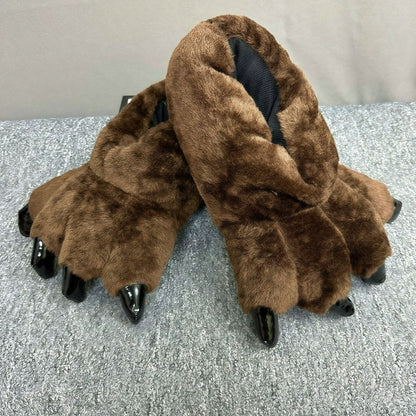 Monster Paw Plush House Slipper Socks - Coffee - EU36-42(US3-8.5) - image 4