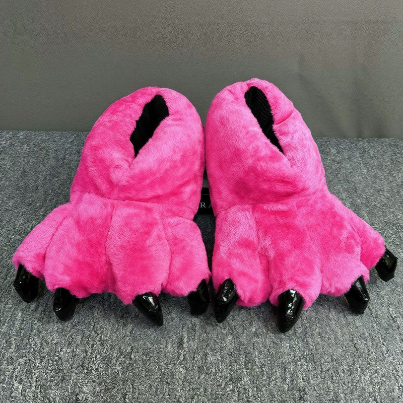 Monster Paw Plush House Slipper Socks - Rose - EU36-42(US3-8.5) - image 1