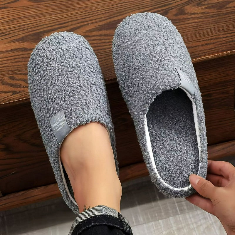 Cozy Solid Color House Slippers - Grey - EU44-45(US10-11) - image 5