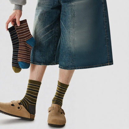 Vintage Striped Quarter Socks (2 Pairs) - image 7